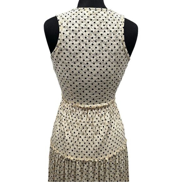 MEADOW Rue Anthropologie Marginy Dotted Lace Tiered Maxi Dress Sz S - Picture 9 of 15